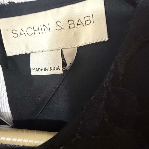 Sachin + Babi Black and White Floral Lace Dress - Picture 7 of 8